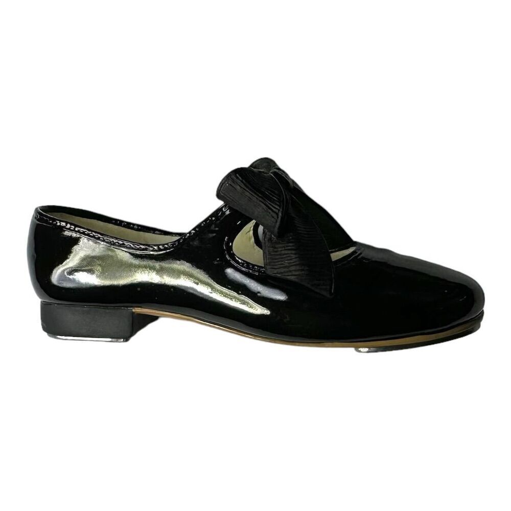 Just The Right Shoe Raines Miniature 2000 Black Patent‎ Mary Jane Toe Tapper